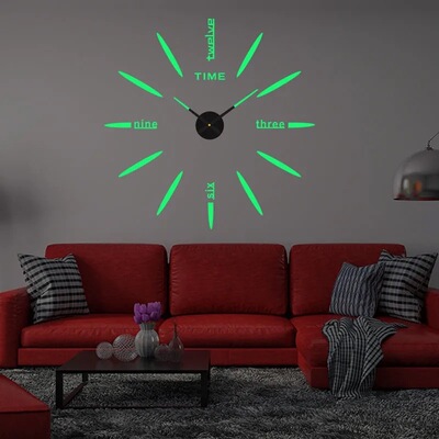 Luminous Wall Clock Glow 100cm Large Hanging Clocks DIY Digi