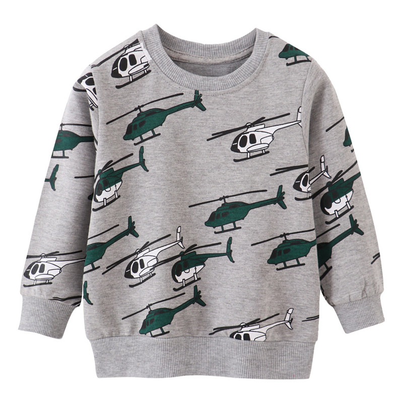 Jumping Meters New Arrival Cartoon Aircrafts Boys Sweatshirt