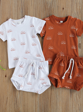 Newborn Infant Baby 2pcs Summer Outfit Casual Set Short Slee