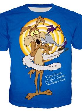 New Roadrunner & wile e coyot series t shirt men women 3D pr