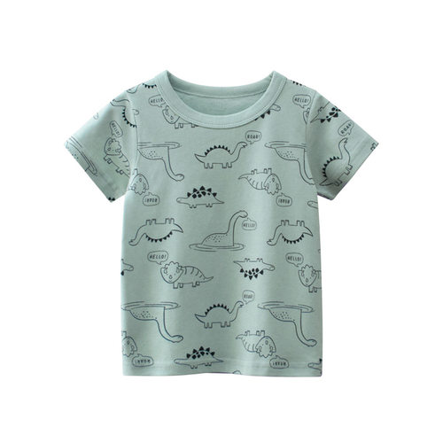 2022 Summer Boys T Shirt Cartoon Dinosaur Baby T-shirts Shor