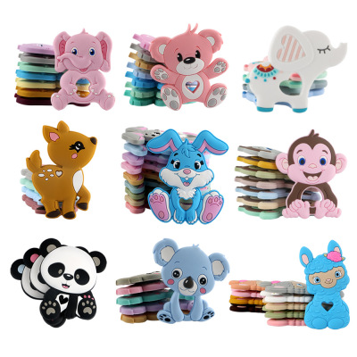 Kovict 1Pc Silicone Teether Colorful Cartoon Animal BPA Free