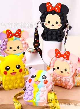 Mickey Minnie Mouse Anime Figure Popping Its Messenger bag P