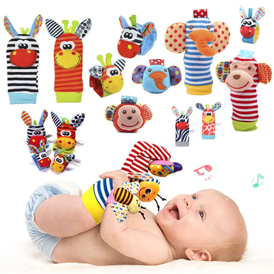 Baby Games Plush Rattle Socks Sensory Toys For Babies Newbor