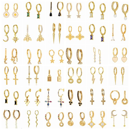 ROMAD Gold Silver Color Hoops Earrings For Women Pendientes