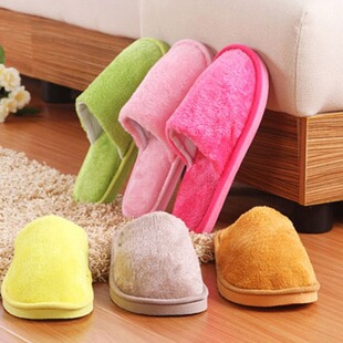 Soft Plush Cotton Cute Slippers Shoes Couple Unisex Non-Slip