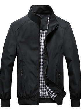 Quality Bomber Solid Casual Jacket Men Spring Autumn Outerwe