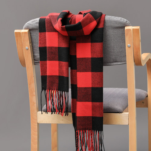 180*35cm Winter Men Scarf Women tassel lattice cashmere clas