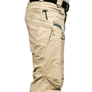 Mens Camouflage Cargo Pants Elastic Multiple Pocket  Militar
