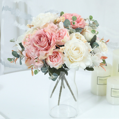 Beautiful Hydrangea Roses Artificial Flowers for Home Weddin