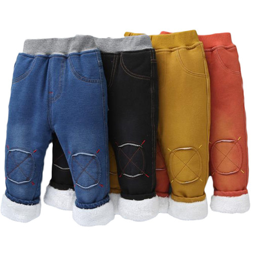 2022 Hot Sale high quality Boys Jeans Casual Child Plus Velv