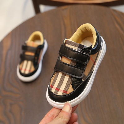 3-8 years fashion plaid white shoes boys shoes toddler girl