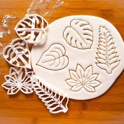 New Cookie Embosser Mould Agave Ivy Turtle Leaf DIY Plastic