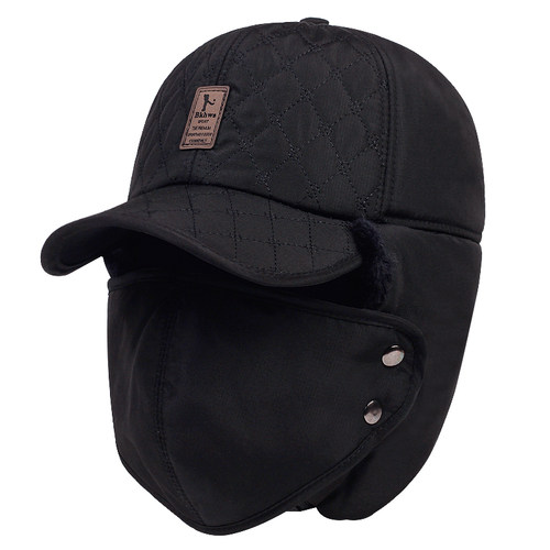New Winter Fur Warm Windproof Hat Men Women Lei Feng Cap Bom