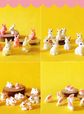 free shipping 10Pcs/rabbit bunny/miniatures/lovely/fairy gar