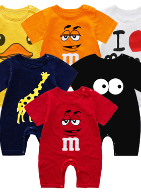 Newborn Baby Clothes Summer Short Sleeve Rompers Infant Boys