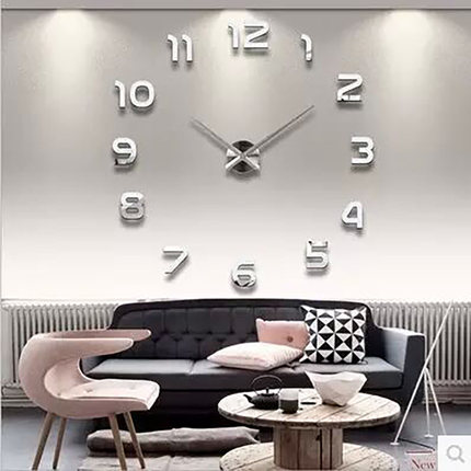 3d Luminous Real Big Wall Clock Rushed Mirror Sticker Diy Li