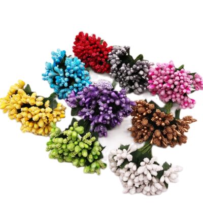 12PCS/lot Artificial Flower Stamen wire stem/marriage leaves