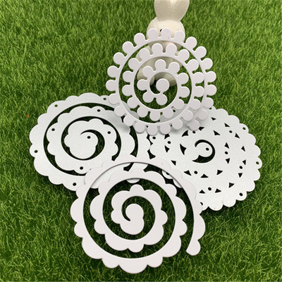 2pcs 3D Garland Spiral Flower Petal Metal Cutting Dies For D