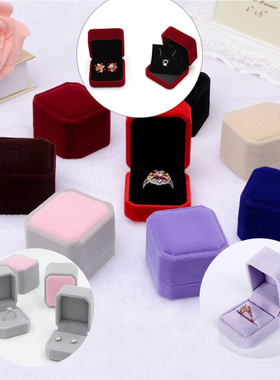 Velvet Jewelry Box Ring Holder Gift Packaging Marriage Stora