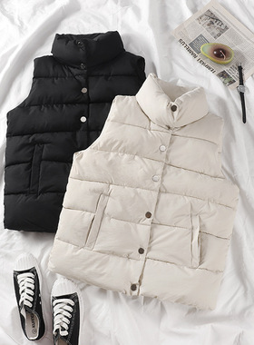 2021 Autumn Winter Women Fashion Waistcoat Solid Sleeveless