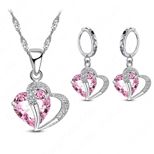 Luxury Women 925 Sterling Silver Cubic Zircon Necklace Penda