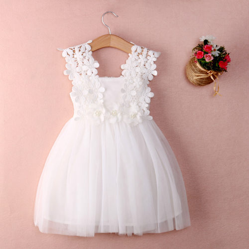 New XMAS Baby Girls Party Lace Tulle Flower Gown Fancy Dride