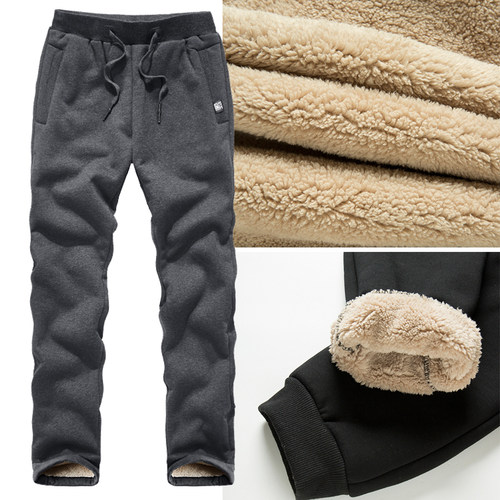 Plus Size 6XL 7XL 8XL Thicken Sweatpants Winter Men's Fleece