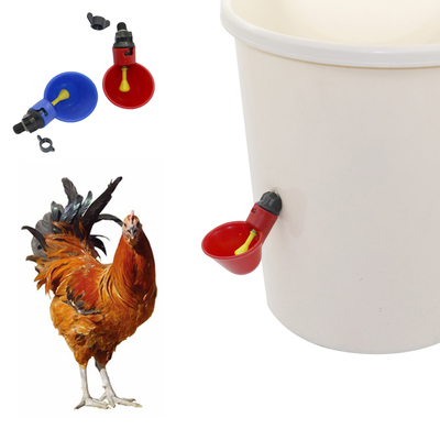 5 Pcs Chicken Hanging Cup Drinking Fountains Birds Water Bow