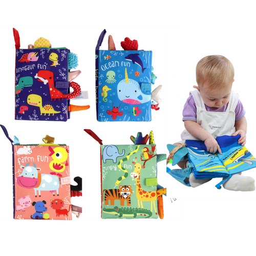 Newborn Cloth Books Kids Baby Toys 0 12 Months Early Learnin