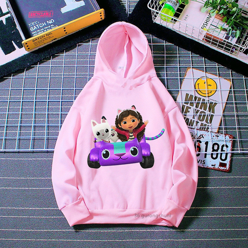 Fashion Girls Hoodies Funny Gabbys Doll House Cartoon Print