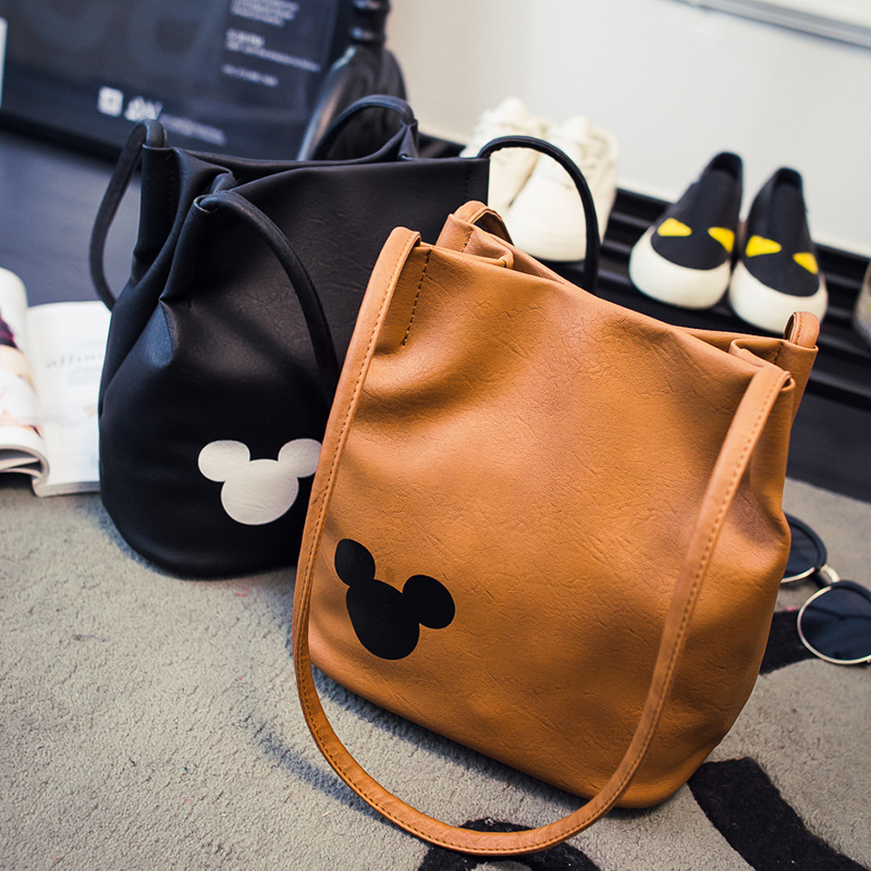 Mickey Mouse Cartoon bucket bag Shoulder Shopper lady handba