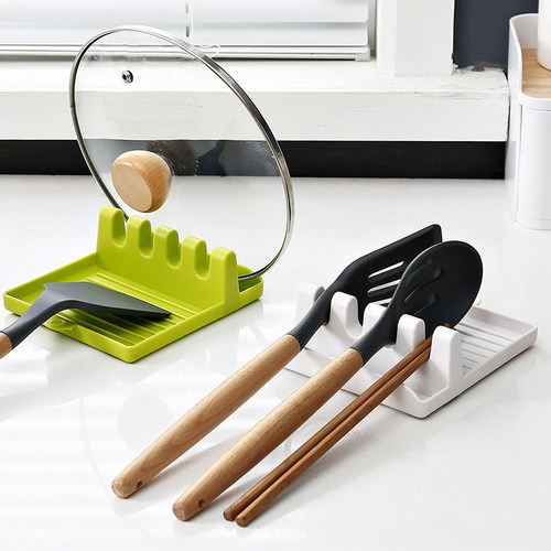 Plastic Spoon Rest Kitchen Organizer for Fork Spatula Rack S