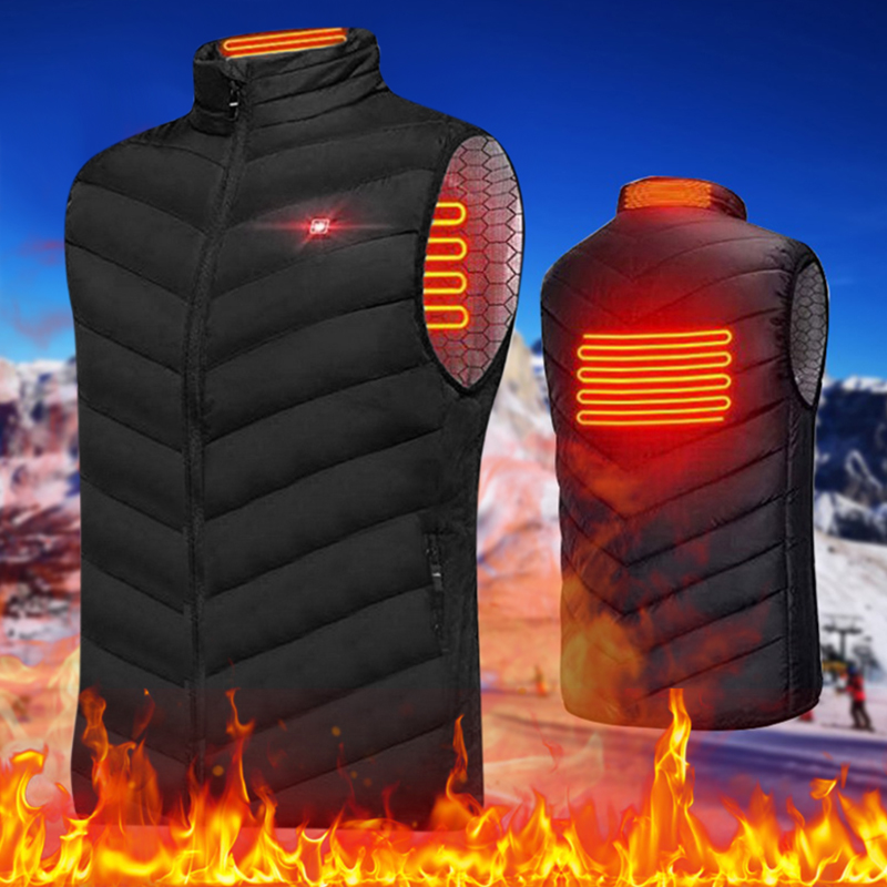 New Heated Vest Jacket Fashion Men Women Coat Clothes Intell
