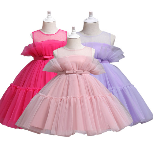 Baby Girl Dress 0-5Y  Sleeveless Mesh Princess Dress Tutu Ne