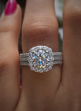 Huitan 2021 ndy Women Rings with Brilliant Cubic Zirconia Lu