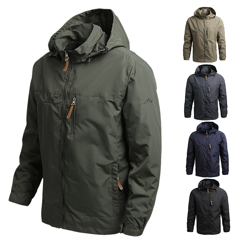 2021 Men Hooded Raincoat Winter Waterproof Skin Tactical Mil