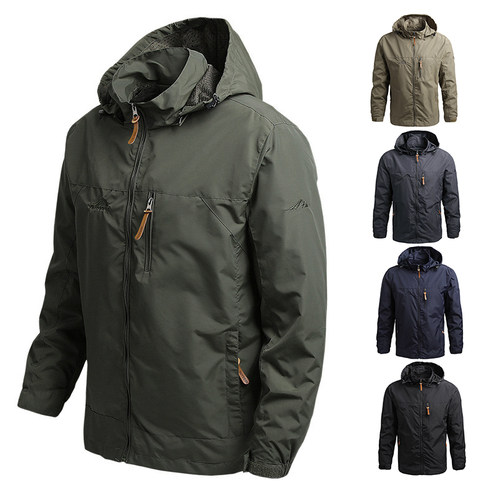 2021 Men Hooded Raincoat Winter Waterproof Skin Tactical Mil