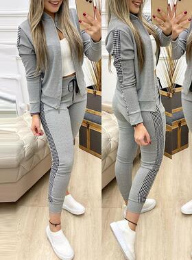 2021 Women Two Piece Set Outfits Autumn Women's Tracksuit Zi