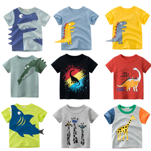 Baby Boy  Summer T-Shirts Kids Toddler Children Cartoon Anim