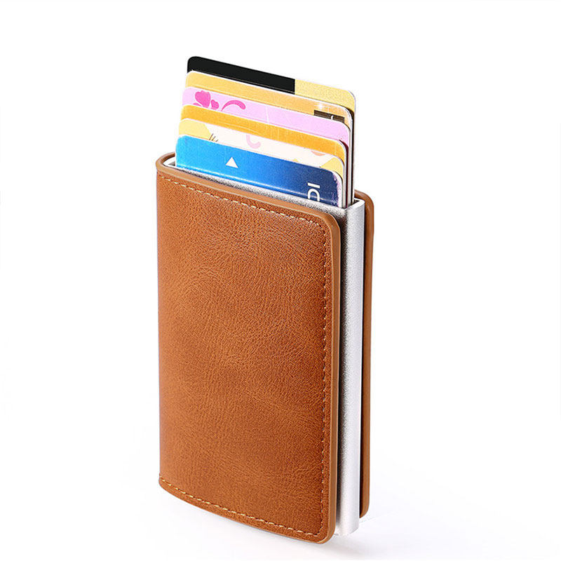 Rfid Blocking Protection Men Id Credit Card Holder Wallet Le