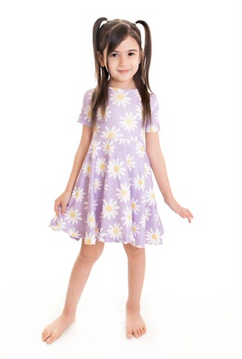 Girlymax Baby Girls Milk Silk Ruffles Twirl Dress Floral Rai