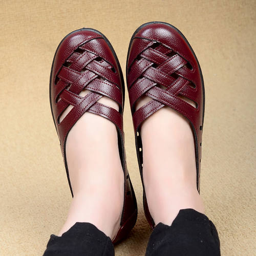 Breathable Flats Female Shoes Summer 2021 New Arrival Genuin