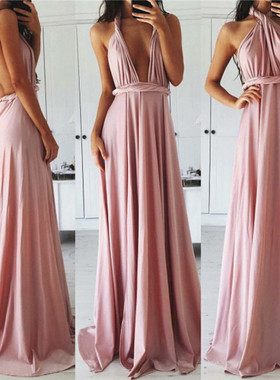 Sexy Women Multiway Wrap Convertible Boho Maxi Club Red Dres