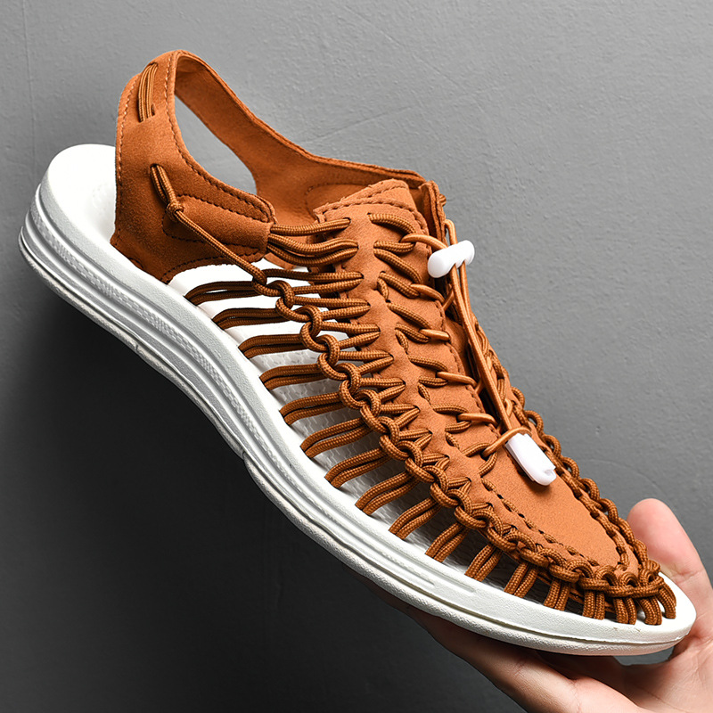Large Size Men's Roman Sandals Baotou Beach Shoes Summer Cas