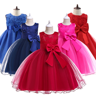 Dress Children Summer Girl Wedding Princess Tutu Birt Flower