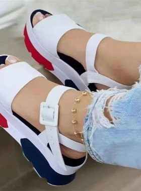 Women Sandals 2022 New Heels Woman Platform Wedges Shoes Lad