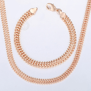 Davieslee Jewelry Sets For Women Men 585 Rose Gold Bracelet