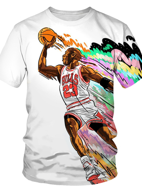2021 summer men's T-shirt men's basketball star fashion men'