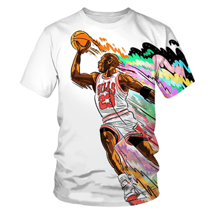 2021 summer men's T-shirt men's basketball star fashion men'